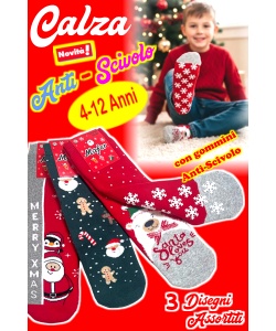 *NATALE* MAFER Calza ANTISCIVOLO bimbo/a XNA9375-76-77 4/12 Anni