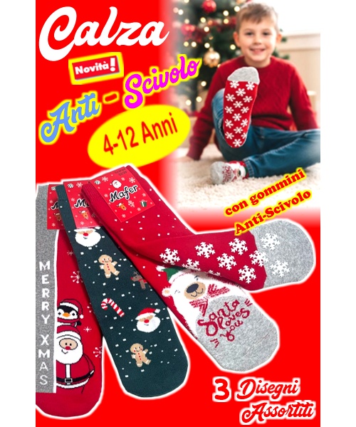 *NATALE* MAFER Calza ANTISCIVOLO bimbo/a...