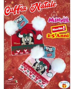 * NATALE * MINNIE Cuffia Bambina WD4017 2-5 ANNI in 2 colori