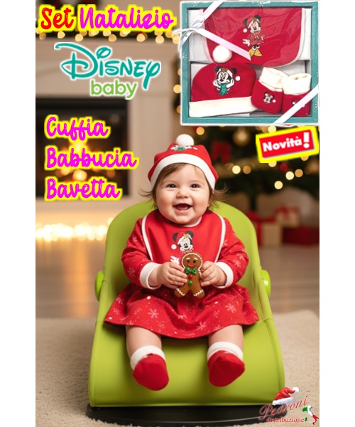 *NATALE DISNEY* MINNIE " SET REGALO da 3Pezzi "...