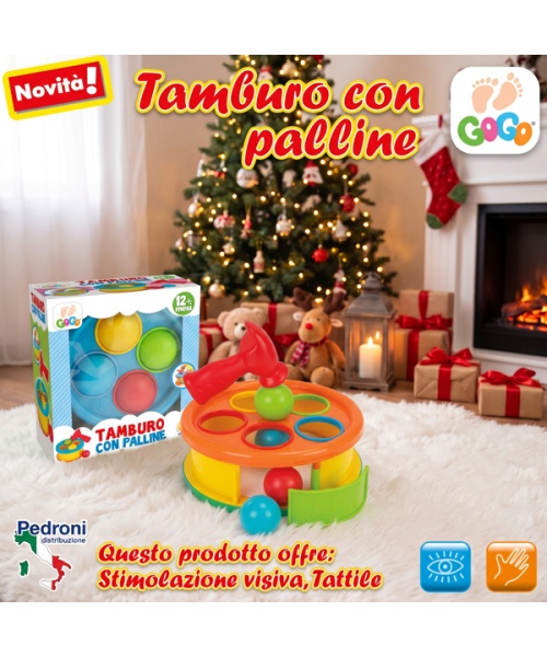 *LINEA GOGO*TAMBURO CON PALLINE 67055 (+12 mesi)
