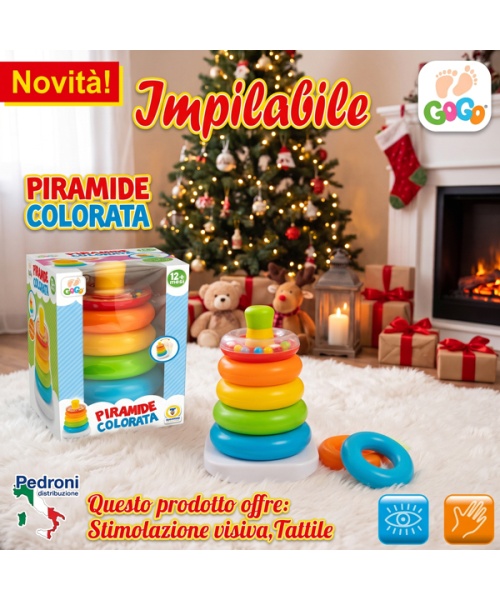 *LINEA GOGO*PIRAMIDE 5 ANELLI COLORATA 67056...